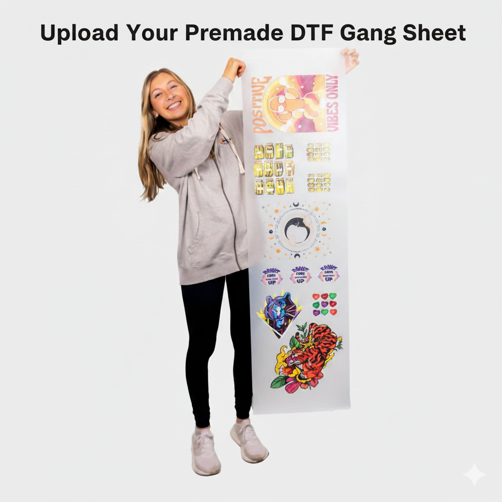 Sube tu hoja de ruta DTF prediseñada 