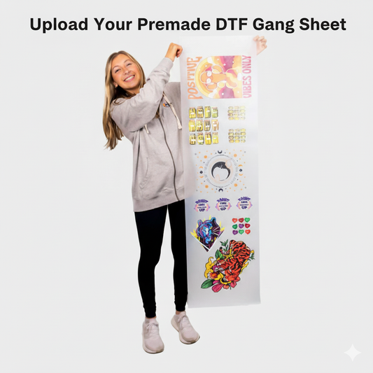 Sube tu hoja de ruta DTF prediseñada 